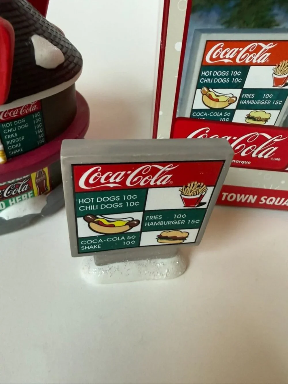 Coca Cola Town Square Collection Humble Hot Dog Stand 2004 Vintage Light Up
